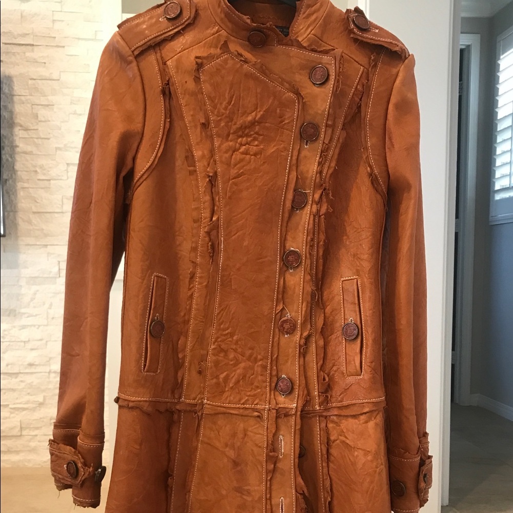 Designer Leather Coat